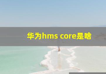 华为hms core是啥